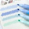 4pcs Ice Lipstick Highlighter Pens Set Oblique Brush Tip Fluorescent Color Markers Liner for Drawing & Painting A7626