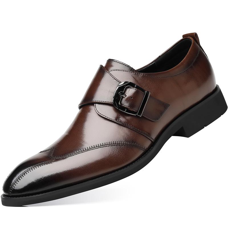 British Luxury Casual Men Business Leather Shoes Outdoor Fashion Brand Antiskid Formal Loafers Italian Male Wedding Flats Shoes