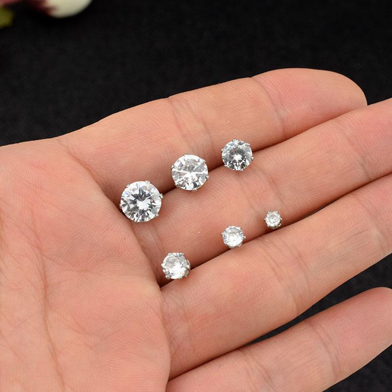 Náušnice ve stylu GD G-Dragon: Japonsko-korejské trendy náušnice s vkládaným zirkonovým diamantem pro super lesklý vzhled
