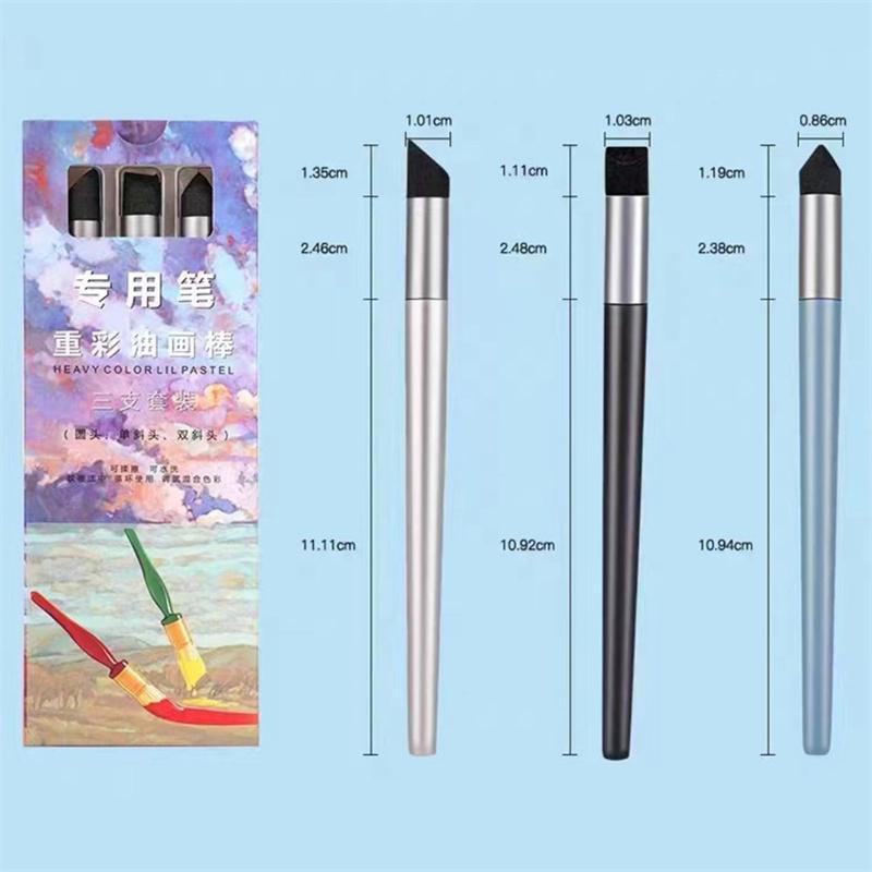 

3 шт. масляная пастель специальная ручка для растирания мягкая головка переход губка шариковая ручка для размазывания кисть для рисования размазывание инструмент художественные принадлежности