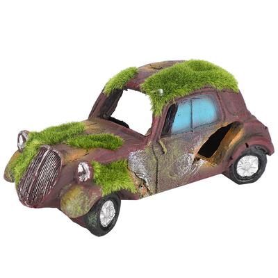Resina Vintage Flocado Coche Acuario Pecera Adorno Decoración de Paisaje DecoraciónFlocado Vintage