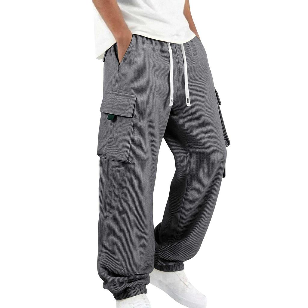 Men's Multi Pocket Cargo Jogger Pants for Spring Fall Outdoor Work Tapered