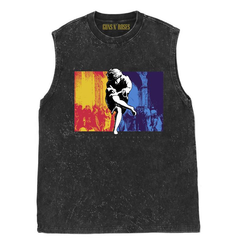 

Guns N Roses Вінтажний Американський Вінтажний Рок Прання Старий Безрукавний Жилет Футболка Майки Спортивний Одяг XL