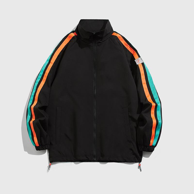 Jacket Men's Spring and Autumn New Men's Jacket Hong Kong Style Teen Casual Top Trend Stand-Up Collar Korean Version