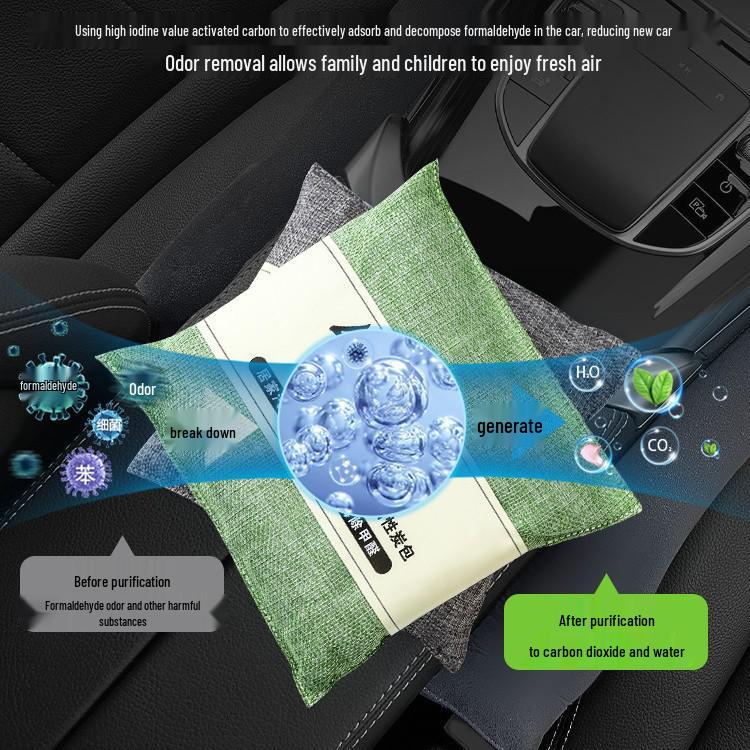 Neuankömmling: Kostenloser Versand Aktivkohlebeutel zur Entfernung von Formaldehyd und Gerüchen in Wohnungen und Autos