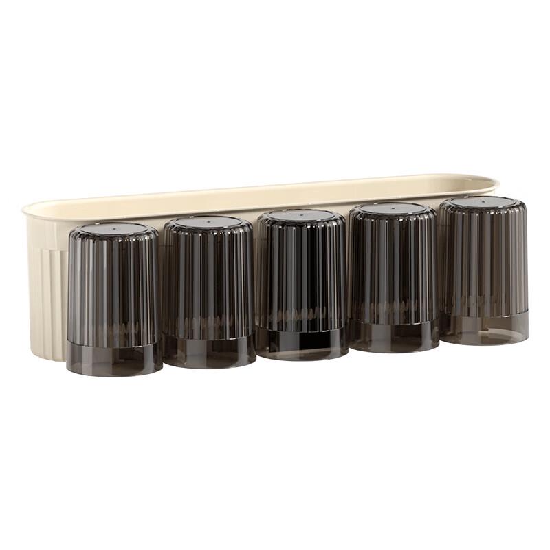 Wall-Mounted Toothbrush Holder Set with Automatic Toothpaste Dispenser