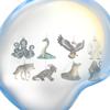 24-Day Countdown Calendar Mythical Creature Ornaments Acrylic Paranormal Collectible Pendant for Xmas Tree Decorations
