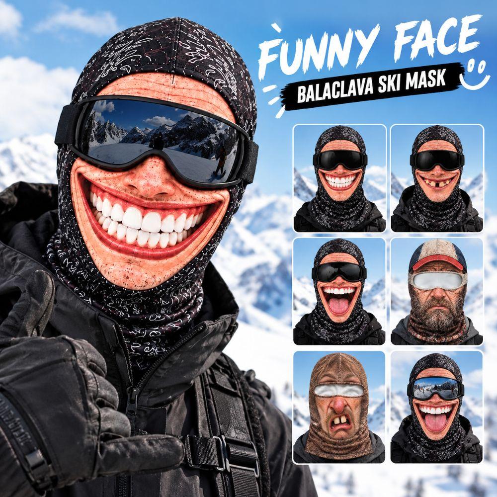 3D Gesicht Aufdruck Alter Mann Sturmhaube Gesichtsmaske Vollabdeckung Lustige Skimaske Kostümpartys