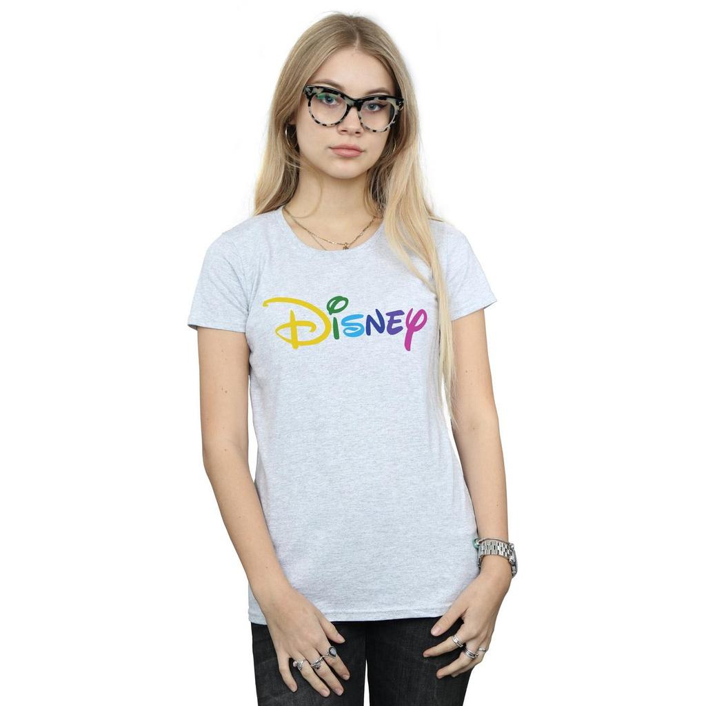 Disney Womens/Ladies Color Logo Cotton T-Shirt