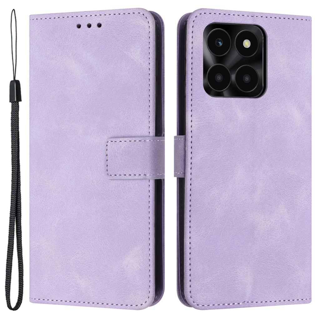 Wallet Case for Honor X6c 4G/X6b 4G/X6a 4G/X5b/X5b Plus Solid Color Leather Protective Phone Cover