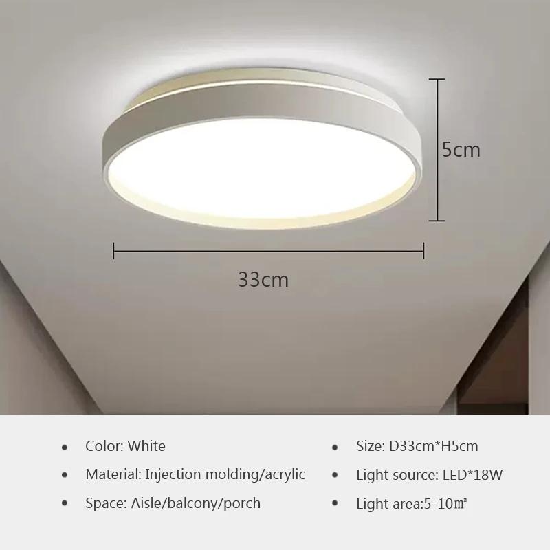 Nordische Runde Deckenleuchte für Schlafzimmer Wohnzimmer Küche Flur Gang Balkon Deckenleuchte Heimdekoration Beleuchtungskörper