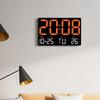 Large Screen Display LED Digital Wall Clock Date Display Remote Control Electronic Alarm Clock 12/24H Format Temperature Display