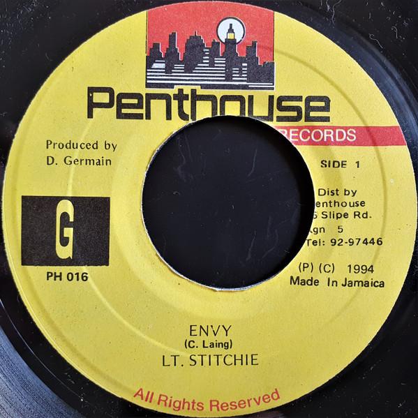 

7-дюймовая пластинка LT. STITCHIE Envy PH016 Penthouse Recor 1994 Ямайка Регги Ска Даб Б/у