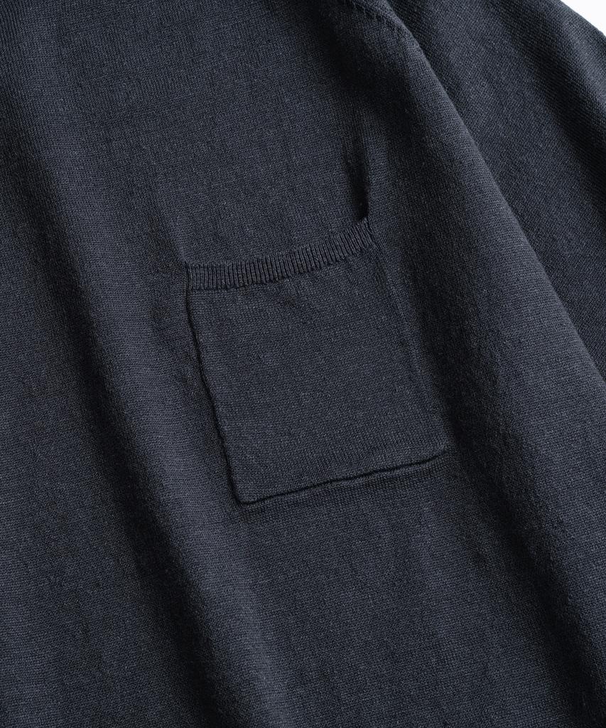 Bihebieo European Flax™ Linen Roll Neck 1/2 Knit Ink Navy
