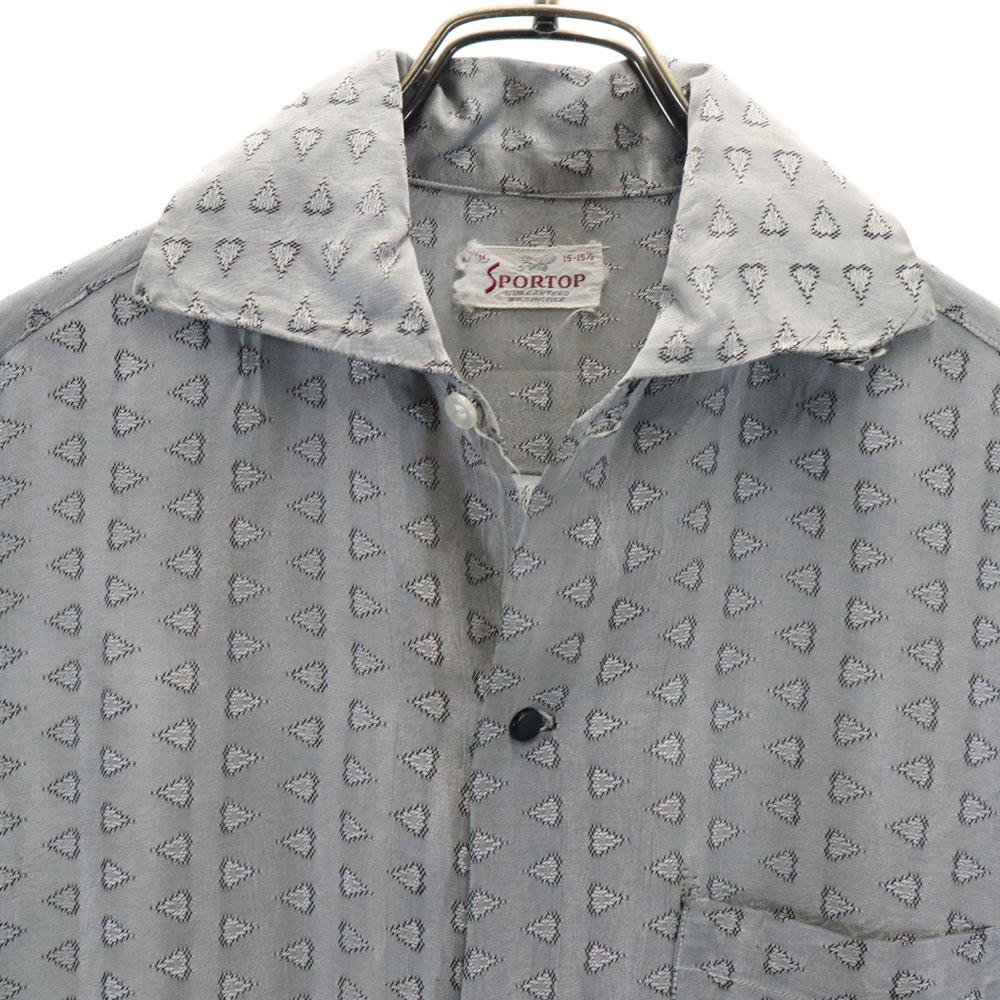 SPORTOP 50s Italian collar, box cut, open collar Overall handle Long sleeve shirt Men's Used