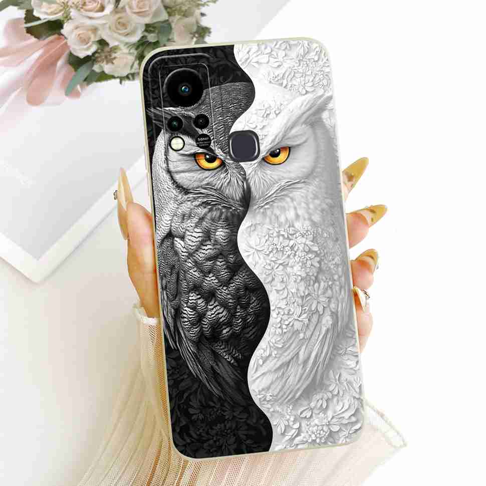For Infinix Hot 11s X6812 X6812B Case Couple Cat Butterfly Soft Silicone Cover Casing For Infinix Hot 11s Hot11s Fundas Bumper
