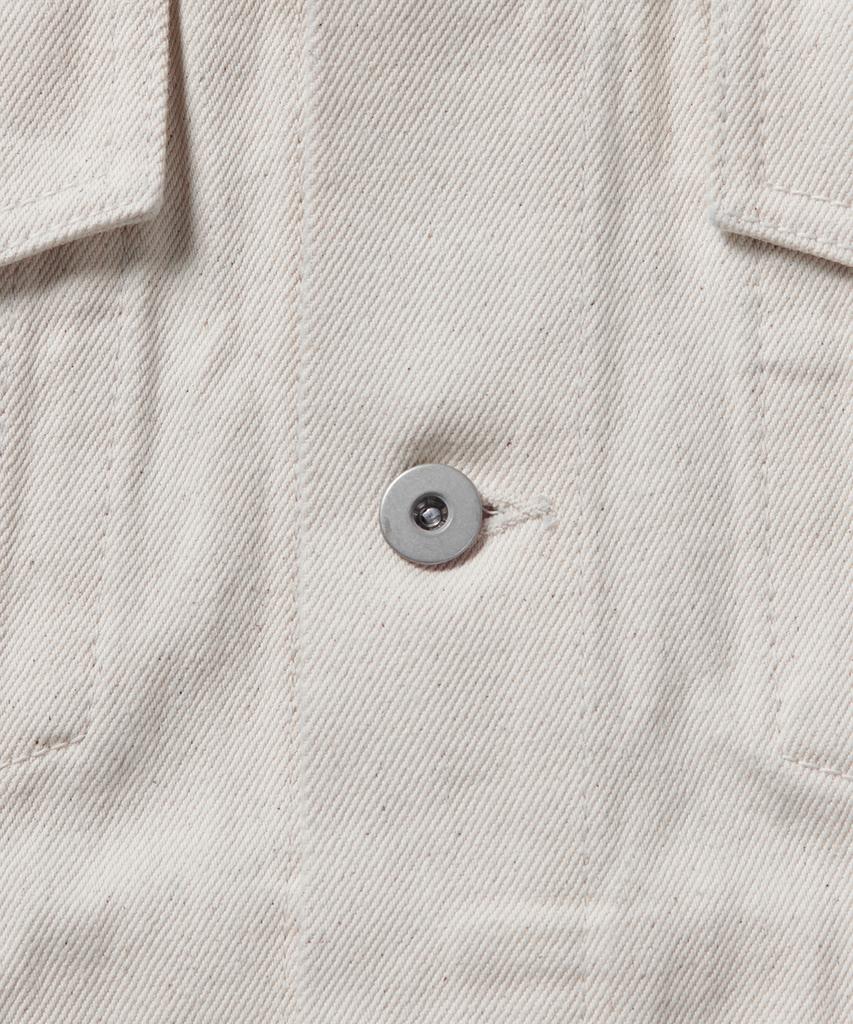 Musinsa Standard Undyed Semi-Over Denim Trucker Jacket [Raw Cotton]