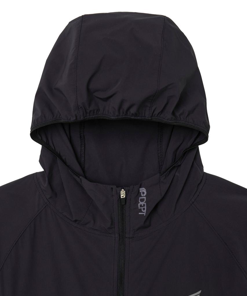 Phyps Motorcycle Speed Run Light Weight Hoodie Zip-Up Black