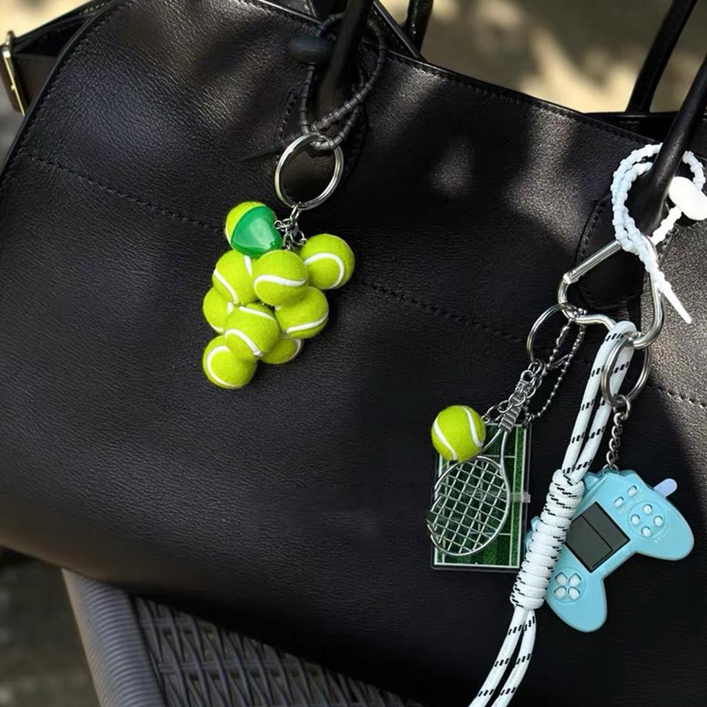 Tennis Pendant Keychain for Couples and Sports Enthusiasts Fitness Accessory Key Holder Athletic Keyring Accessories