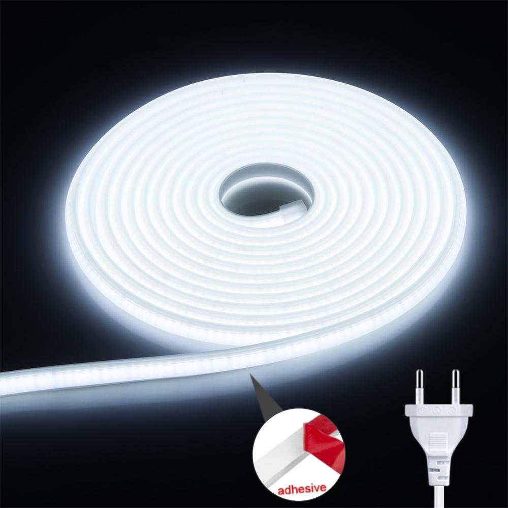 

Светодиодная лента COB 220 В высокой яркости IP65 водонепроницаемая наружная светодиодная лента 220 В светодиодная лента гибкая лента для домашнего садового декора 1m