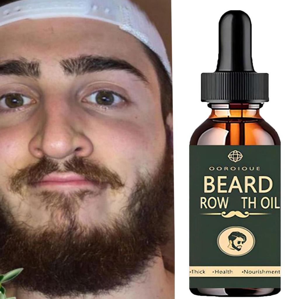 Fast Beard Growth Oil Beard Oil for Men Caffeine Natural Beard Growth Serum Promote Hair Regrowth Professional Brazilian Keratin