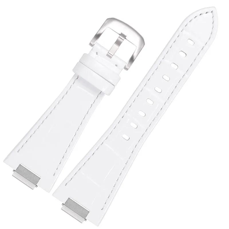 Convex End cowhide Watchband for Tissot 1853 PRX series Strap Belt T137.407 T137.410 Bracelet Wrist Strap Watch Chain 26x12mm