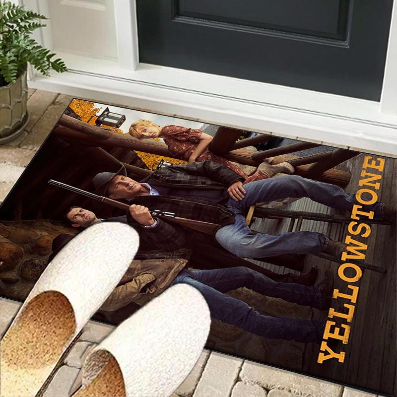 Yellows-tone Dutton Ranch Office Rug Chair Mat, Game Carpet, Suitable for Front Door, Bedroom, Living Room, Desk, Holiday Gift
