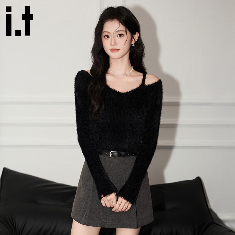:CHOCOOLATEit Women s Petite French Style V-Neck Knit Sweater One Size