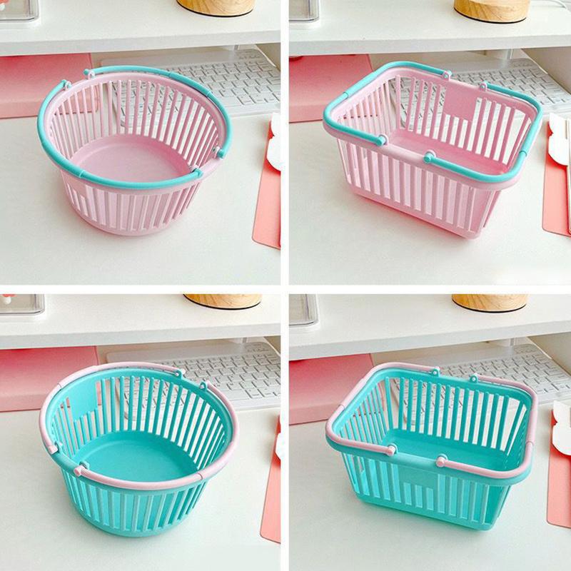 Korb Kinder Einkaufskorb mit Griffen Kleiner Einzelhandels-Einkaufskorb für Partygeschenke Küchenorganisator Wäschekorb