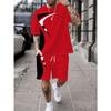 Urban Street Fashion Trend Men's Round Neck Short Sleeved Shorts Set, Outdoor Simple Casual and Comfortable