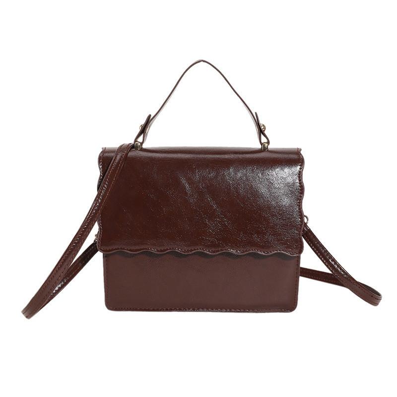 Wholesale Simple Solid Color Handbag Women Bag2024 Street Fashion Pu Crossbody Shoulder Bag кофейный