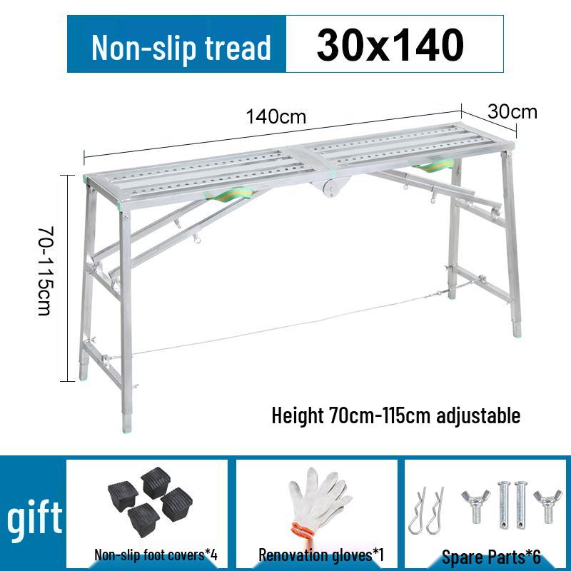 Heavy-Duty Folding Horse Stool with Thickened Step Ladder for Decoration and Construction Tasks