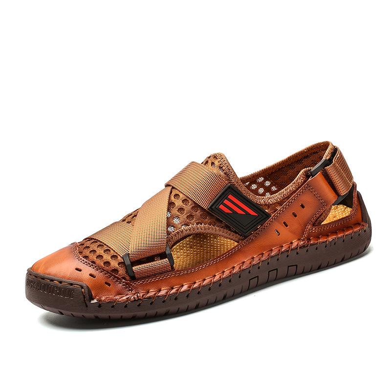 2022 Men's Breathable Korean-Style Toe-Covering Beach Sport Sandals