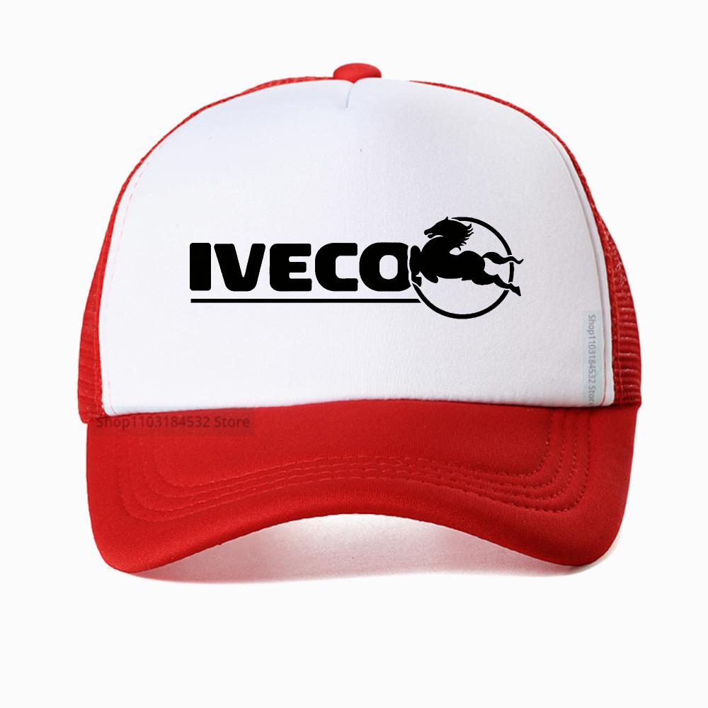 Iveco Cartoon Anime Print Mesh Baseball Cap Unisex Breathable Snapback Fashion Casual Adjustable Hat Adjustable
