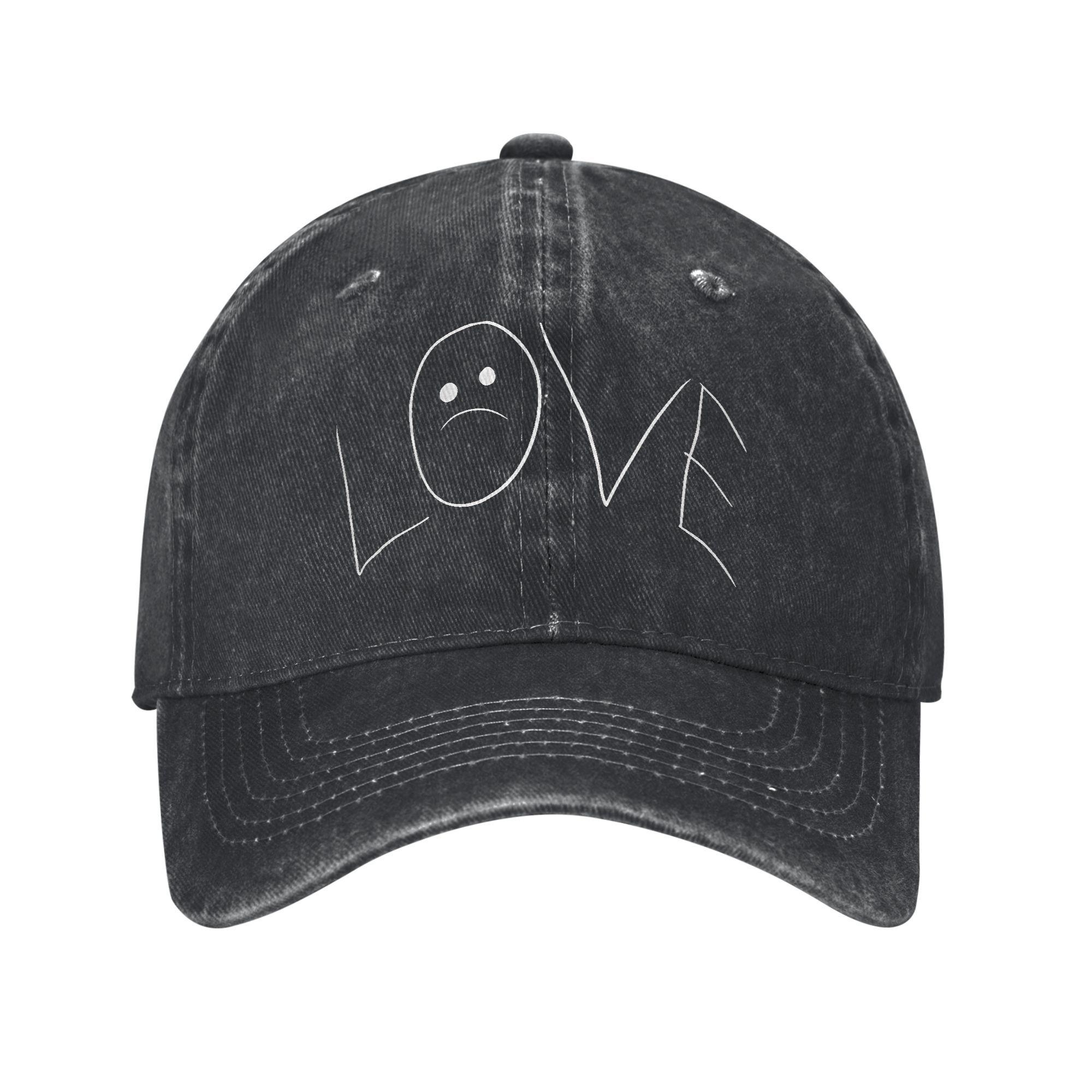 Sommer Amerika Rapper Lil Peep Baseballkappe Sonne Verstellbar Benutzerdefiniertes Logo Gewaschen Trucker-Kappe Erwachsener y2k Retro Outdoor-Sportkappen One Size