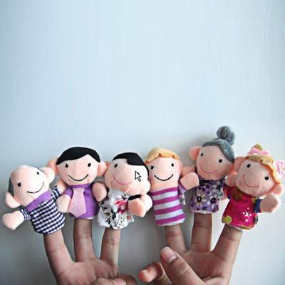 6 stuks vingerpoppen speelgoed cartoon pluche doek familie vingerpoppen feest rekwisieten ouder-kind interactie voor jongens meisjes vakantie cadeaus