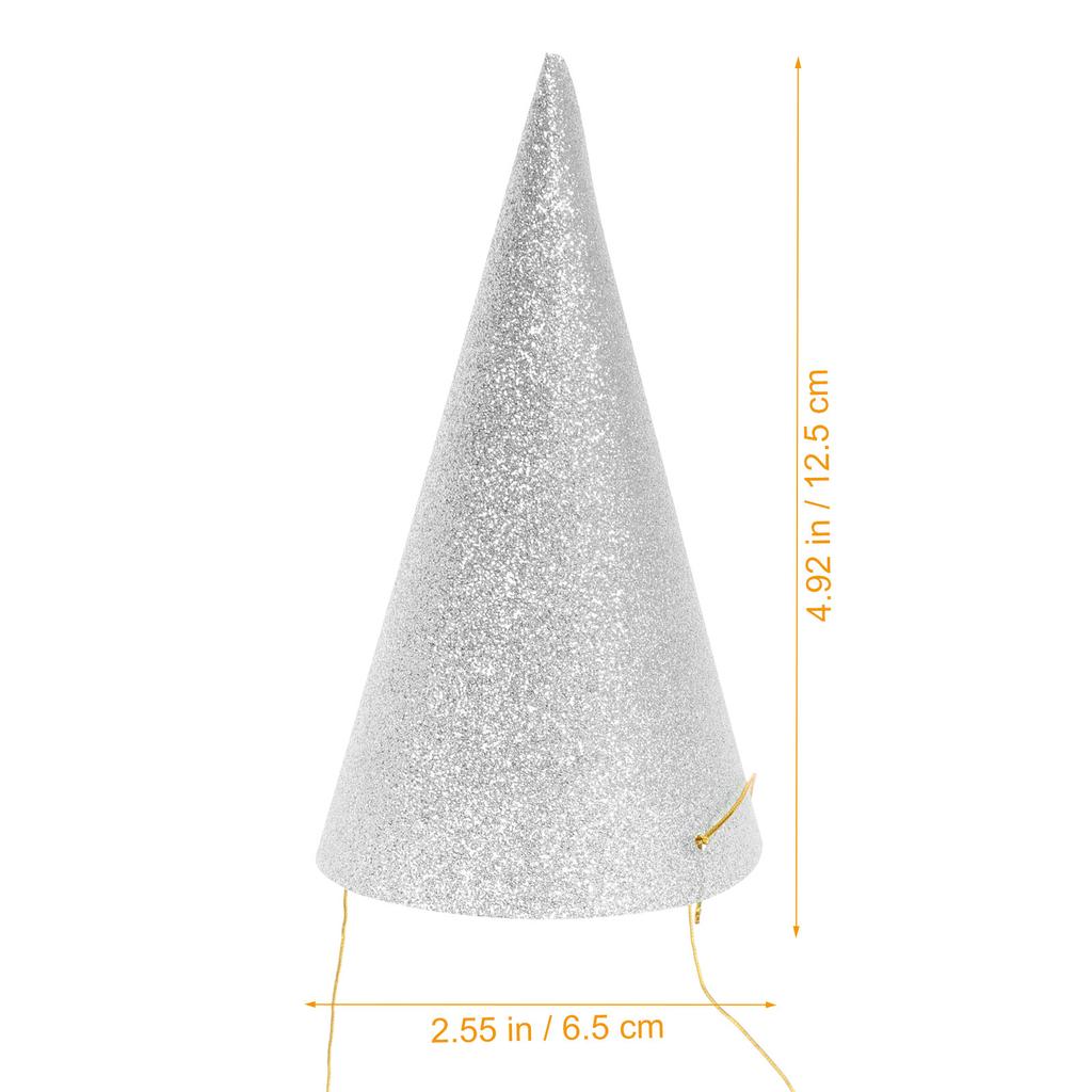 12 Stück Elegante Glitzer Dreieckskrone Hüte Geburtstag Festival Kopfschmuck für Damen Herren Dusche Hochzeit Abschlussfeier Party