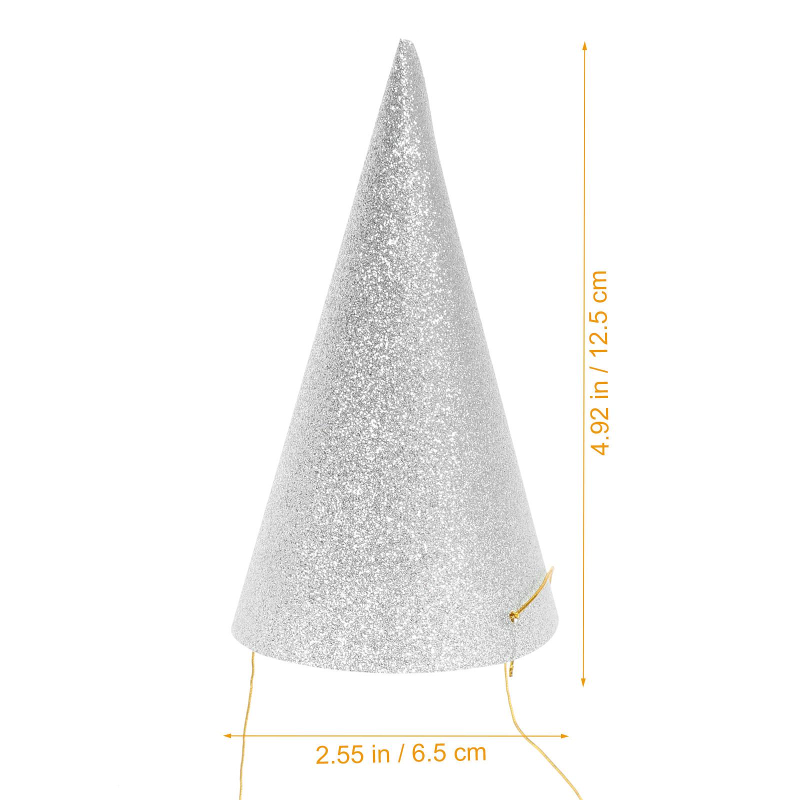 

12Pcs Elegant Glitter Triangle Crown Hats Birthday Celebration Headpiece for Women Men Holiday Graduation Costume Party