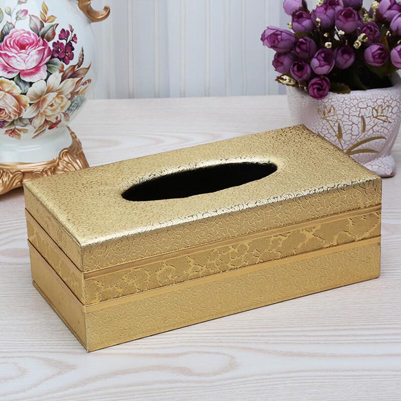 

Cmaos Gold Carved Leather Tissue Box