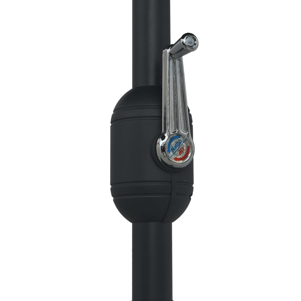 vidaXL Sonnenschirm mit Aluminium-Mast 270x246 cm Anthrazit