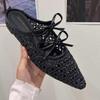 Fashion Summer Hollow Out Women Mules Slippers Elegant Butterfly-knot Slides Ladies Outdoor Street Style Sandalias