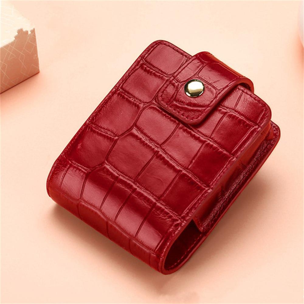 PU Leather Lipstick Bag Women Travel Cosmetic Bag Mirror Small Storage Bags Portable Makeup Bag Mini Toiletry Organizer Pouch