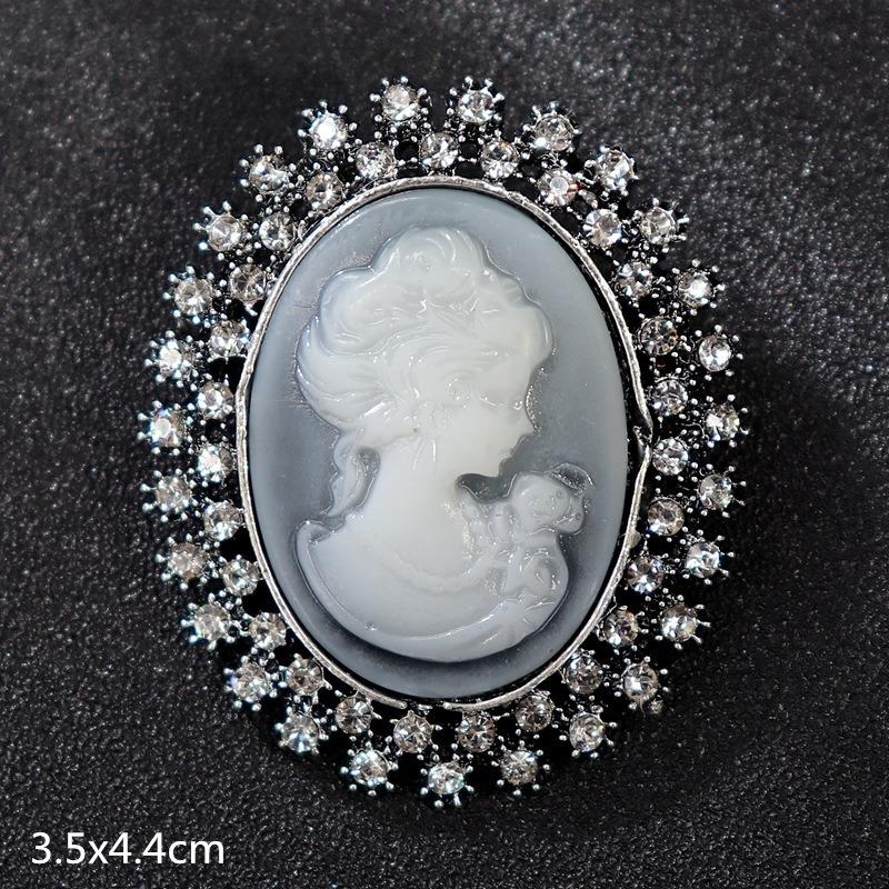 Genuine Professional Amasht Brooch Retro High-end Temperament Luxury Pearl Diamond Pin Women's Suit and Accessories
