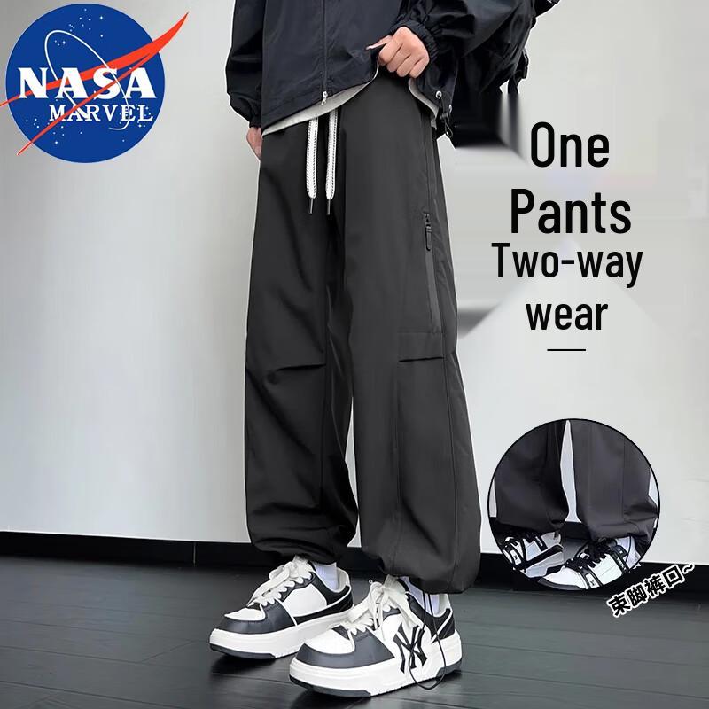 NASA MARVEL Men's Straight-Leg Casual Cargo Pants