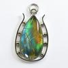 Natural Opal Pendant 36 Ct Pear 925 Sterling Silver October Birthstone for Gem Collections