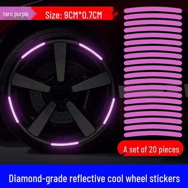 Reflective Nighttime Tire Anti-Collision Stickers for Cars & Motorcycles