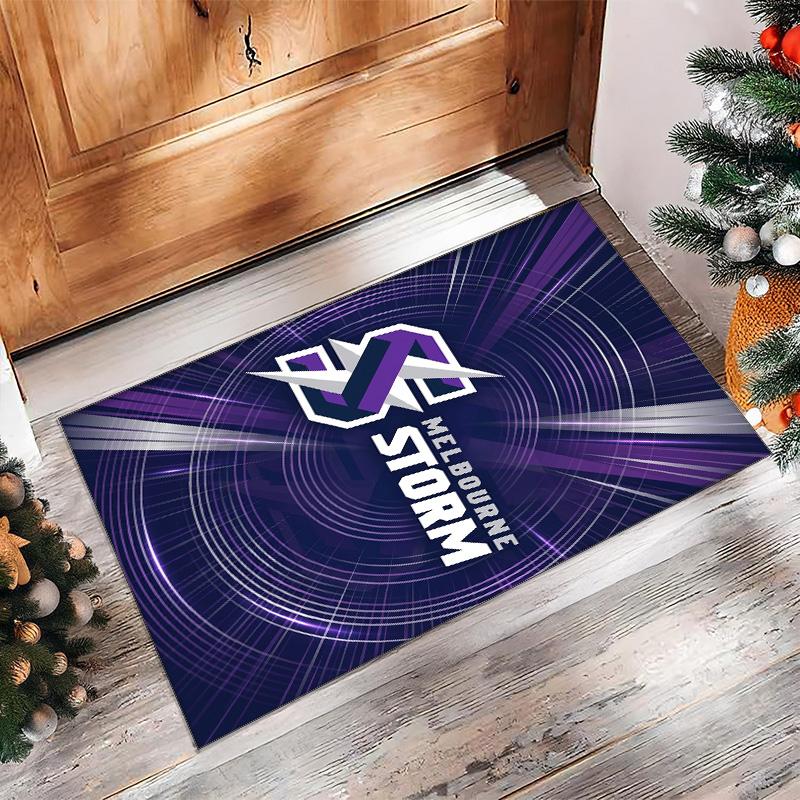 Melbourne Storm Tappeto in Velluto di Cristallo Morbido Anti?Tappetino Antiscivolo Comodo per Casa Soggiorno Camera da Letto Tappeto Decorativo