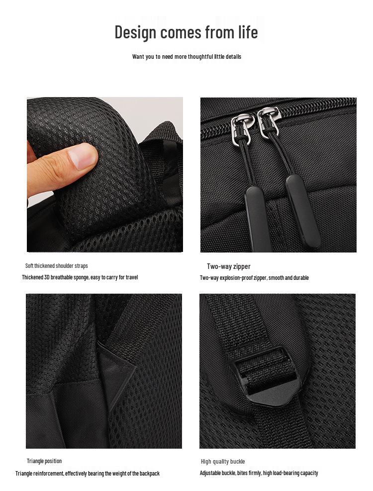 Men's Casual Large-Capacity Computer Backpack - Stylish Schoolbag