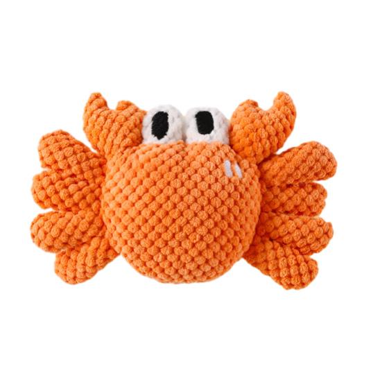 Interaktives Hundestofftier Quietschendes Stofftier Meeresbewohner Weiches Kauspielzeug Schildkröte Krabbe Seestern Welpen Zahnungsspielzeug für mittlere Kauer Indoor-Spiel