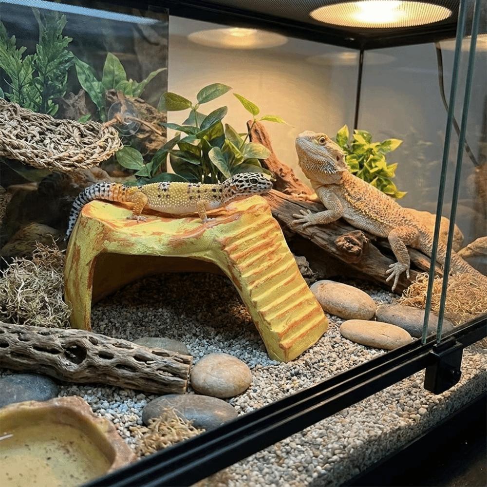 Imitation Rocks Turtles Basking Platform Decorative Reptile Hide Cave  Easy To Clean